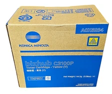 New Genuine KONICA MINOLTA TNP50Y Yellow Toner Cartridge bizhub C3100P OEM