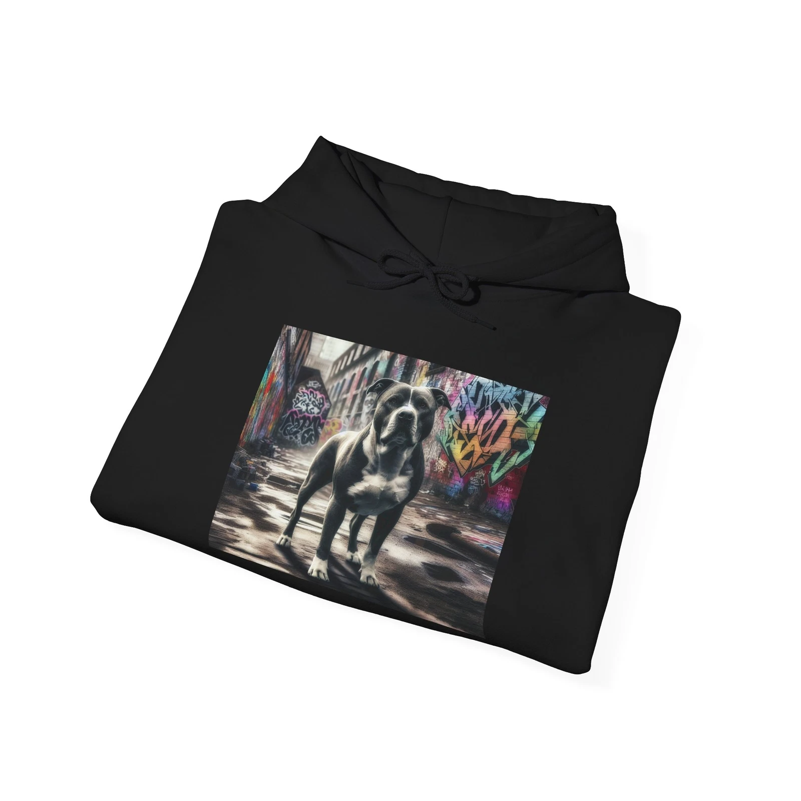 Sweat à capuche graphique Urban Graffiti Pit Bull unisexe Heavy Blend™ boîte de style suprême
