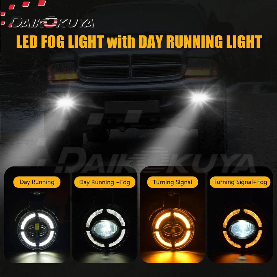 Luces antiniebla LED + DRL para camioneta Dodge Dakota/98-00 Durango 1997-2000 Foto 2 de 4