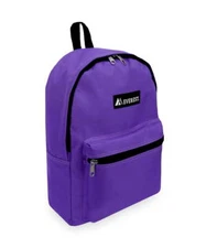 Everest 15" Basic Backpack Dark Purple All Ages Unisex 1045K-DPL Carrier and ...