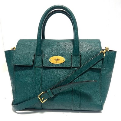 Mulberry Bayswater Tote Hand Bag Turn Lock Green Leather | eBay