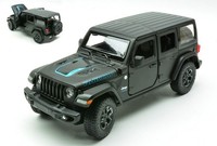 Rastar 1/24 Modellbau Jeep Wrangler Rubicon 4XE Schwarz Statisches Modell Die...
