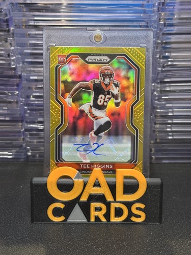 2020 Prizm Tee Higgins #308 Rookie Gold Prizm Auto /10