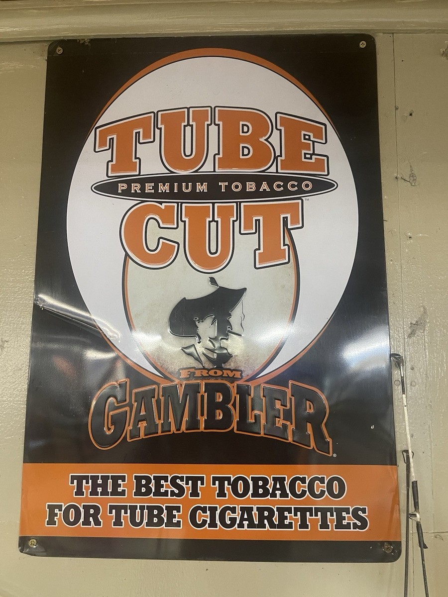 Gambler Tube Cut Premium tobacco tin sign
