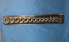 Snap-on Tools Usa 14 Pc Metric 8mm-24mm Shallow Impact Socket Set 38 6pt. Snap-on Tools Usa 14 Pc Metric 8mm-24mm Shallow Impact Socket Set 38 6pt.