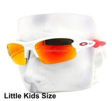 Oakley Youth Fit Sunglasses OJ9008-0958 Flak XXS Matte White Prizm Red Kids Size