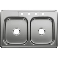 PROFLO PFSR332274A Bealeton 33" Drop In Double Basin  Sink - Stainless Steel