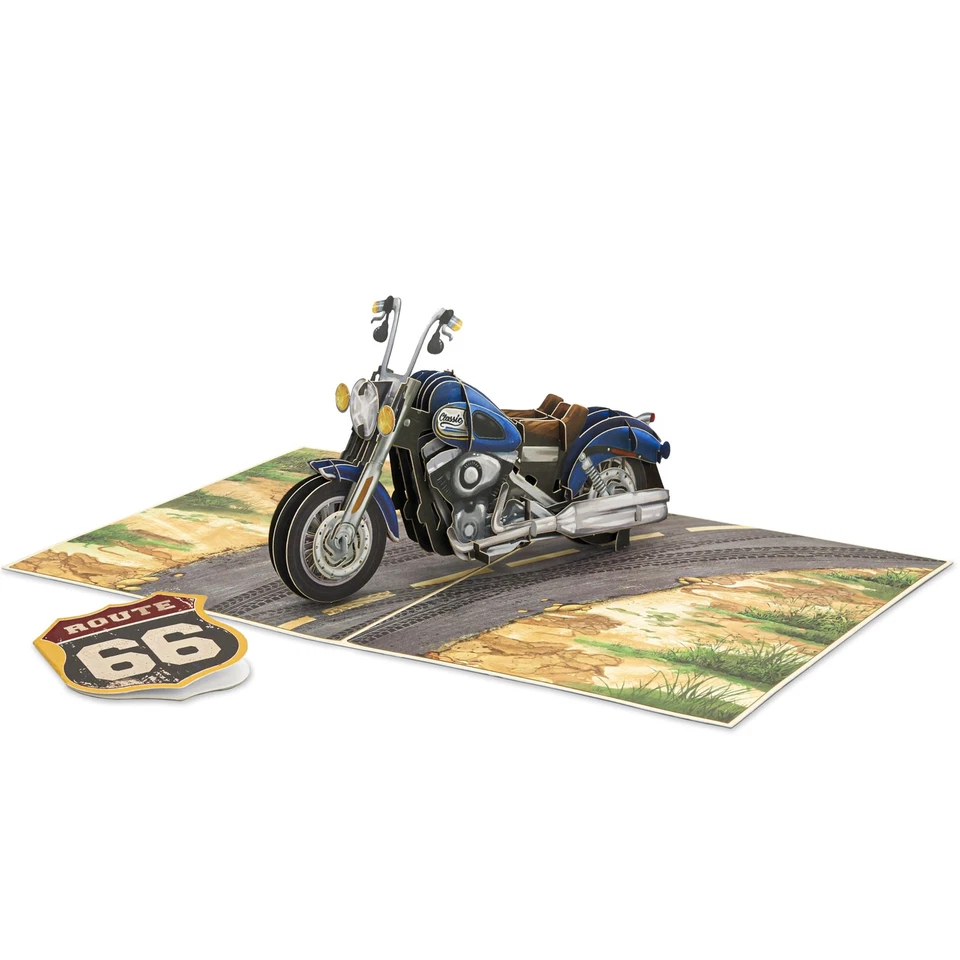 Cartão pop-up clássico motocicleta, presente de aniversário e dia dos pais para marido, então... - Imagem 2 de 4