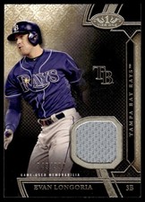 2015 TOPPS TIER ONE EVAN LONGORIA TSR-EL MINT RELIC JERSEY /399 TAMPA BAY RAYS