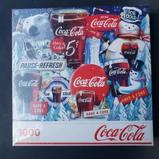 Springbok Coca-Cola Coke Ice Cold Holidays Christmas 1000pc Jigsaw Puzzle New