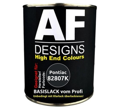 1L Autolack für Pontiac 82807K Star Black Perl Metallic  Autolack Spritzfertig