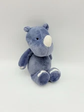 Carters Blue Rhino Plush Doll Baby Soft Lovey Nursery Horn 2013 - 11”