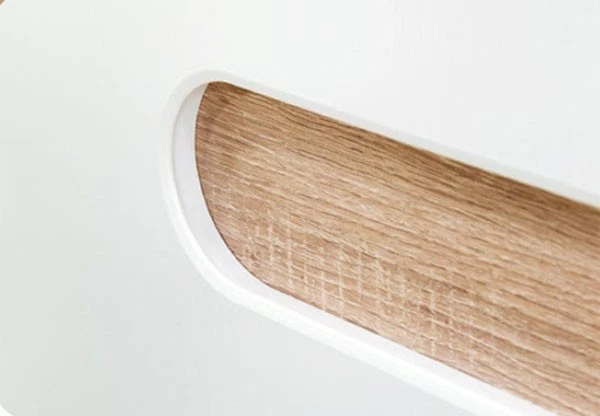 Schreibtisch Rollcontainer Jugendzimmer sonoma eiche weiß Hochglanz 67394260 - Bild 3 von 4