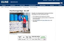 Uline - Vinyl Dunnage Bags - 36 x 48" - S-8010 x 6 new boxes (10 each)