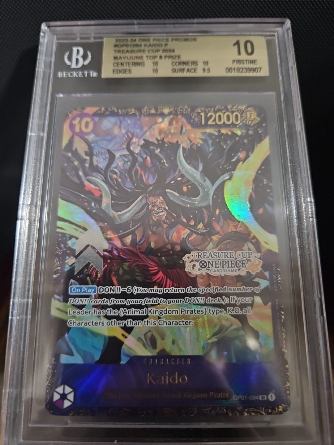 One Piece Kaido Treasure Cup OP01-094 Promo Top 8 English Graded 10 PSA