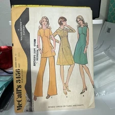 FREE SHIP! 3456 McCall's Size 10 Sewing Pattern Misses 1970s