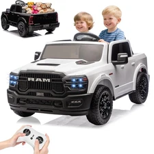2 Seater Electric Car for Kids 24V Ride on Truck Toys Licensed RAM 2500 for Kids