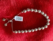 GIANI BERNINI  Beaded Bolo BRACELET Sterling Silver  10mm Balls  NEW with TAGS