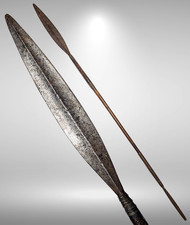 Antique 19th Century Zulu Iklwa African Fighting Spear Wirework Tribal Art 132cm