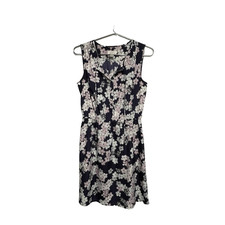 Loft Women's Purple Pink  Floral Sleeveless Pullover Mini Dress - Size S