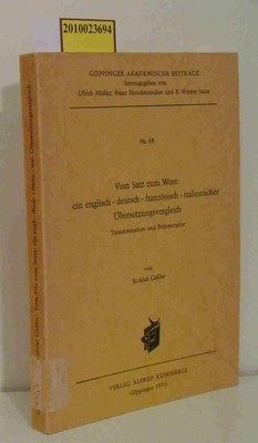 Vom Satz zum Wort, ein englisch-deutsch-französisch-italienischer Übersetzungsve