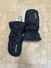 COLUMBIA Black White LOGO Size YOUTH medium Gloves