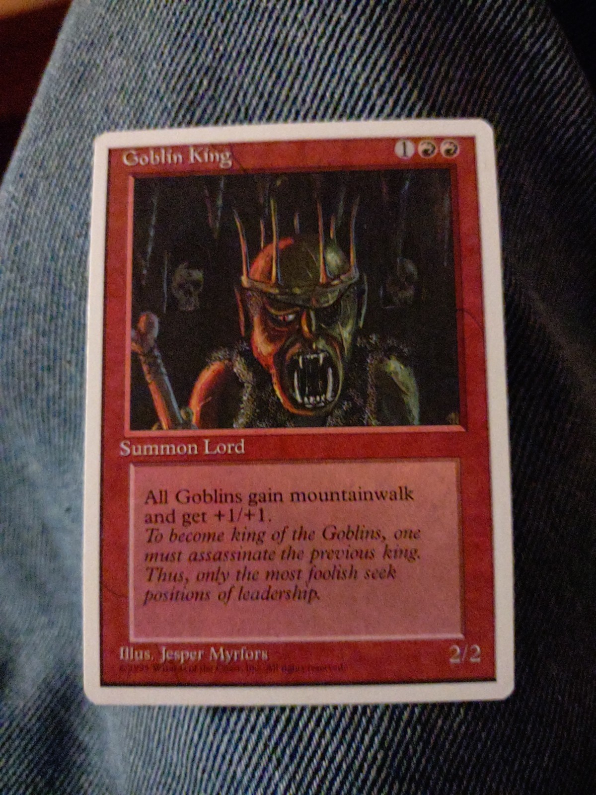 Magic the Gathering - Fourth Edition Goblin King Rare 1995 - CCG NM+