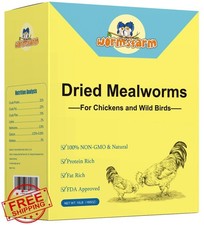 WormsFarm 10lb Dried Mealworms Wild Bird Chicken Feed