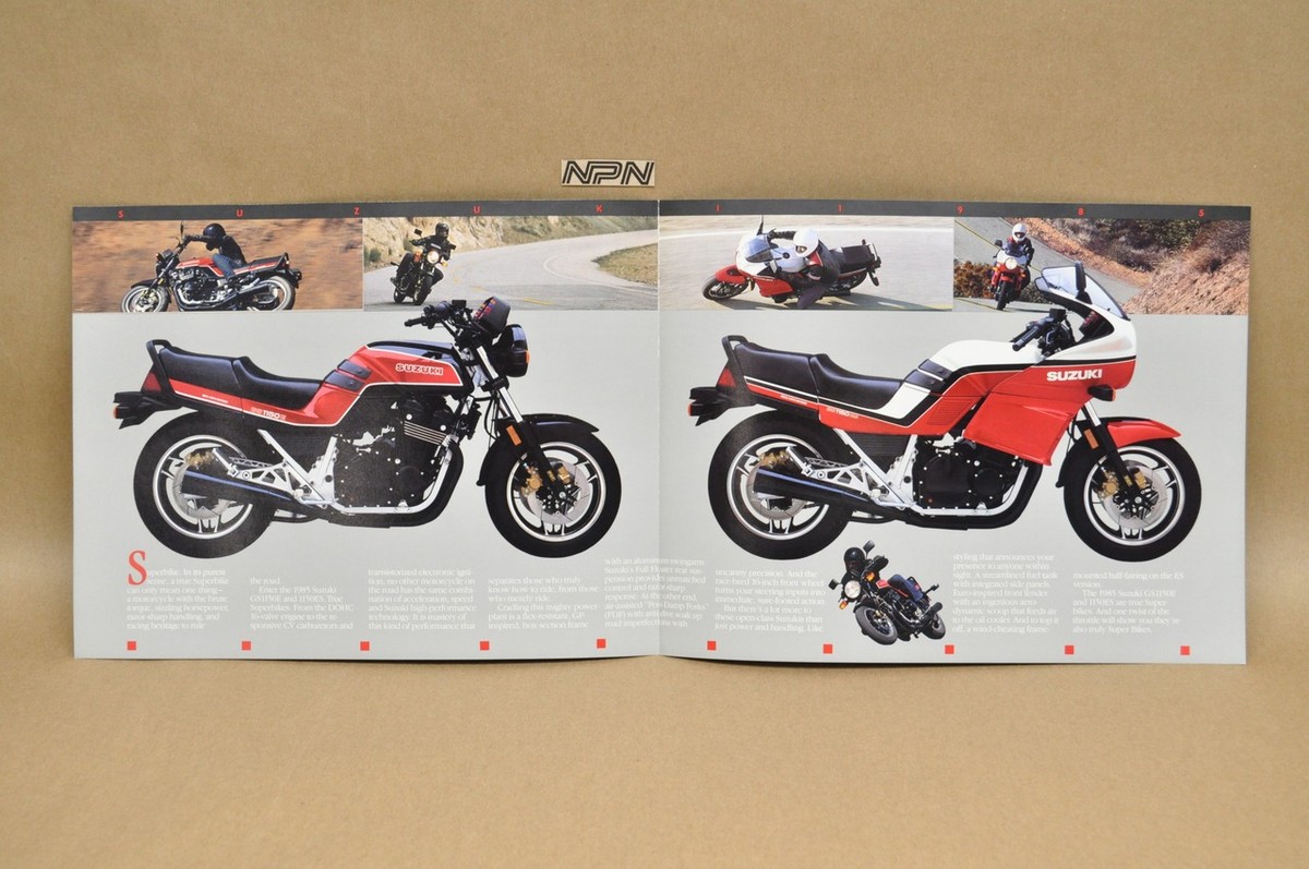 Vintage NOS 1985 Suzuki GS1150 E GS1150ES Brochure OEM Dealer