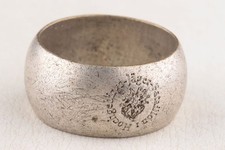 Bague allemande Edelweiss WW2 WWII Allemagne armée Wehrmacht force bijoux plaque argent