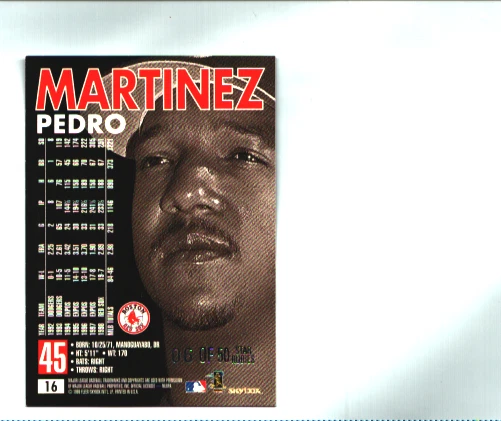 Skybox Premium Star Rubies 1999 paralelo #16 Pedro Martínez raro 6 de 50 Foto 3 de 3