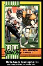 1990 Topps Neal Anderson #8 Chicago Bears 1000 Yard Club NFL Football