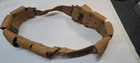 Russell  1918 Brown Leather Military Double Ammo. Belt  with 9 pouches .  WW2