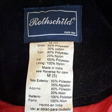 Rothschild Girls Red Basic Coat M 5 Button Bow Accents Lined Pockets