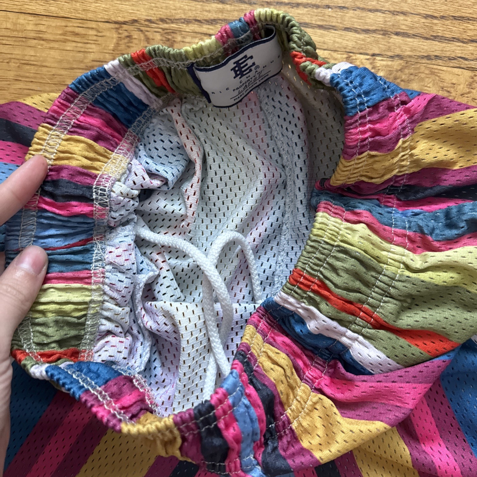 Eric Emmanuel Basic Mesh Shorts "Multi Stripe" Si… - image 4