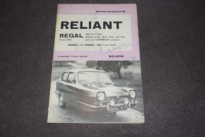 Reparaturanleitung Reparaturhandbuch Motor Manual RELIANT Regal / Rebel