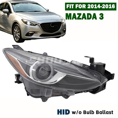 Headlight HID/Xenon For 2014-2016 Mazda 3 Passenger Side BHN251031B MA2503145