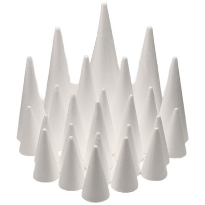 24er Pack Bastelschaumkegel, Schaumbaumkegel, Kegel geformter Schaum für Kunst, 4089
