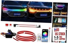 RGB Hood Light Strip with Sequential Turn Signal 79 inches Dynamic Multicolor