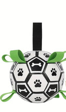 Soccer Ball with Straps, 5 Inch Interactive Dog Toys for Tug of War, Puppy