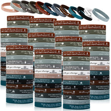 240 Pcs Bible Verse Christian Silicone Bracelets Bulk Christmas Scripture Rubber