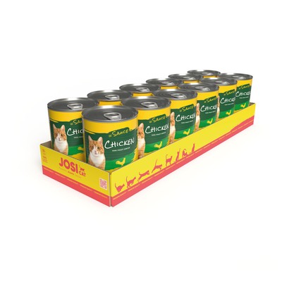 JosiCat Chicken in Sauce Nassfutter Katzenfutter | 12 x 415 g 