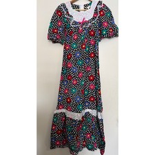 Vintage Sun Babies Liberty House Floral Maxi Dress 70's Cotton Hawaii USA