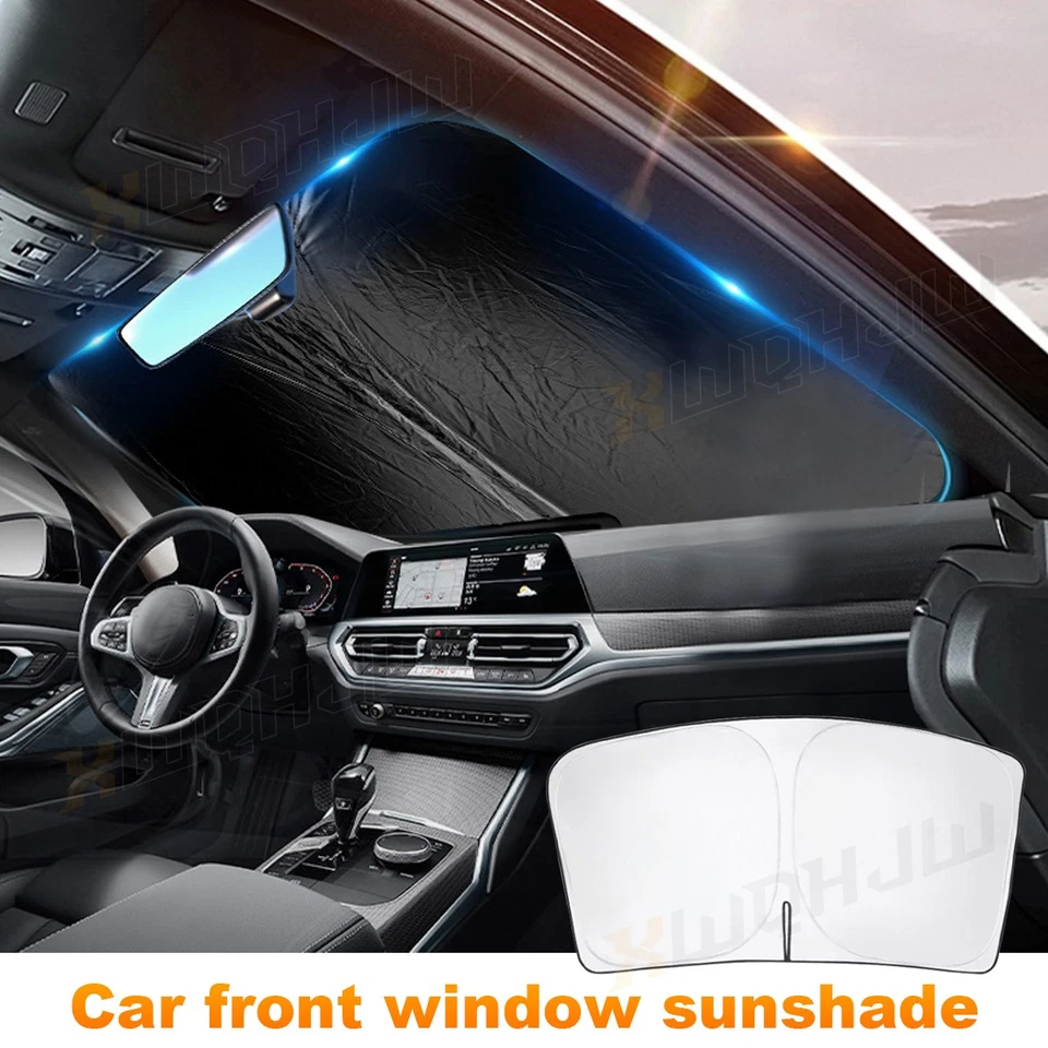 Custom Fit For21-25 Ford F150 Truck Windshield Sun Shade UV Block Shield Cover - Image 2 of 4