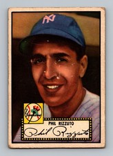 1952 Topps #11 Phil Rizzuto (Black Back) LOW GRADE Vintage Baseball Card