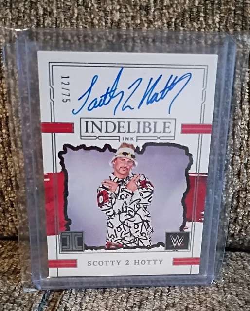 2023 WWE Scotty 2 Hotty Impeccable Indelible Ink /75 On Card Autograph Rare!