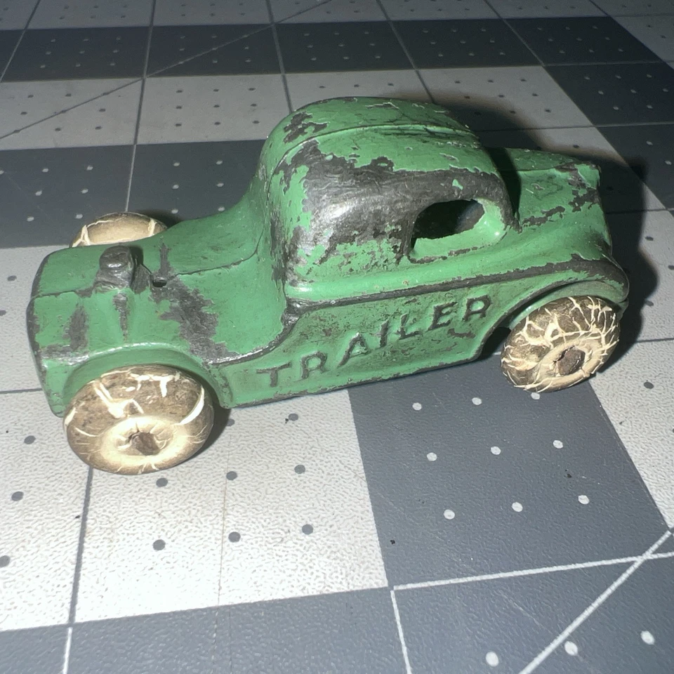 Cabina de camión Barclay "Remolque" escrito en el lateral ¡Raro! Slush Metal 1930 Foto 2 de 4