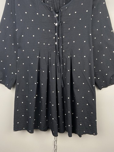 Gudrun Sjoden Organic Cotton Floral Button Oversized Shirt Dress Tunic Size M - Picture 3 of 17