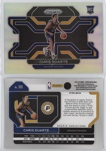 2021-22 Panini Prizm Rookie Variation Silver Prizm Chris Duarte #315 Rookie RC