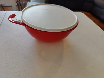 NEW Tupperware Thatsa Mixing Serving Jr Bowl 12 Cup 2.75L Red w/ White Lid #2677